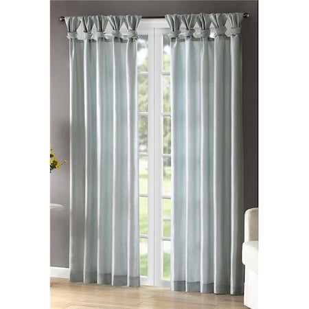 Madison Park Madison Park MP40-2685 Polyester Twisted Tab Lined Window Panel; Dusty Aqua MP40-2685